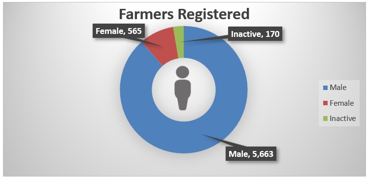 Registered farmers with the Belize Livestock Registry (BLR)